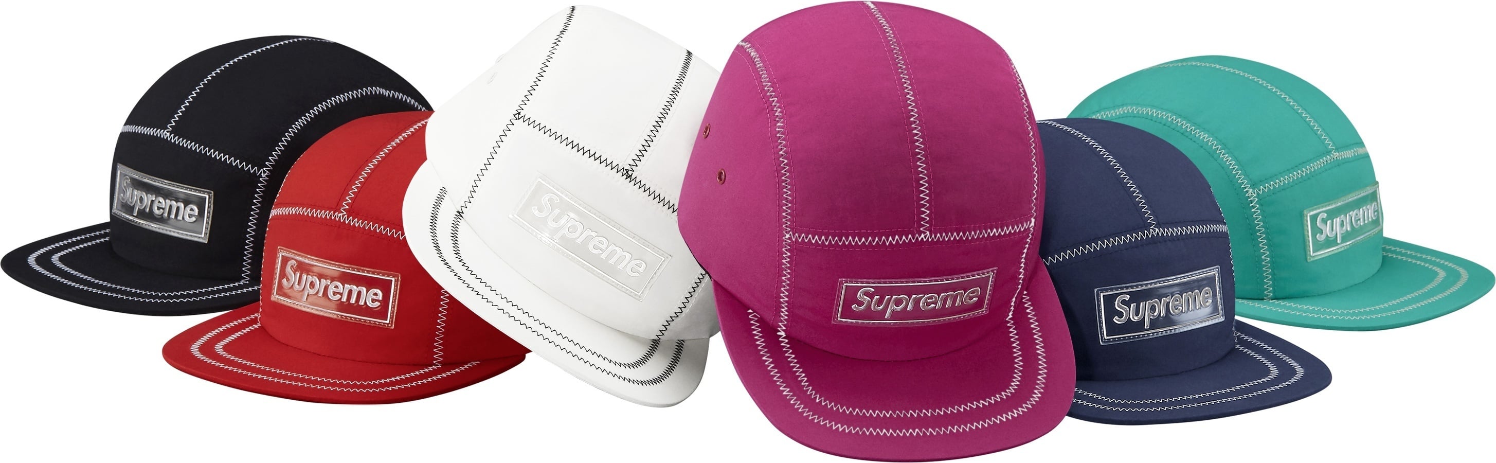 Contrast Stitch Camp Cap